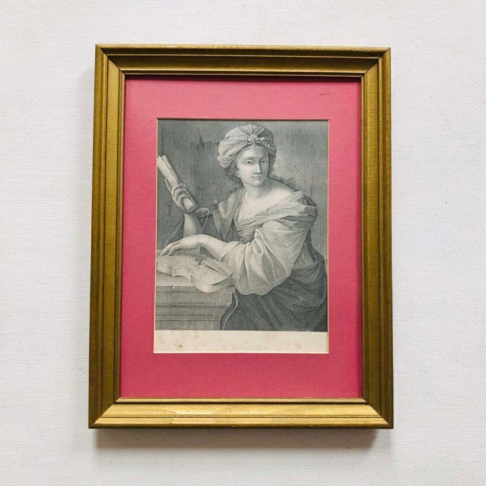 Print Giovanni Francesco Romanelli Saint Cecilia